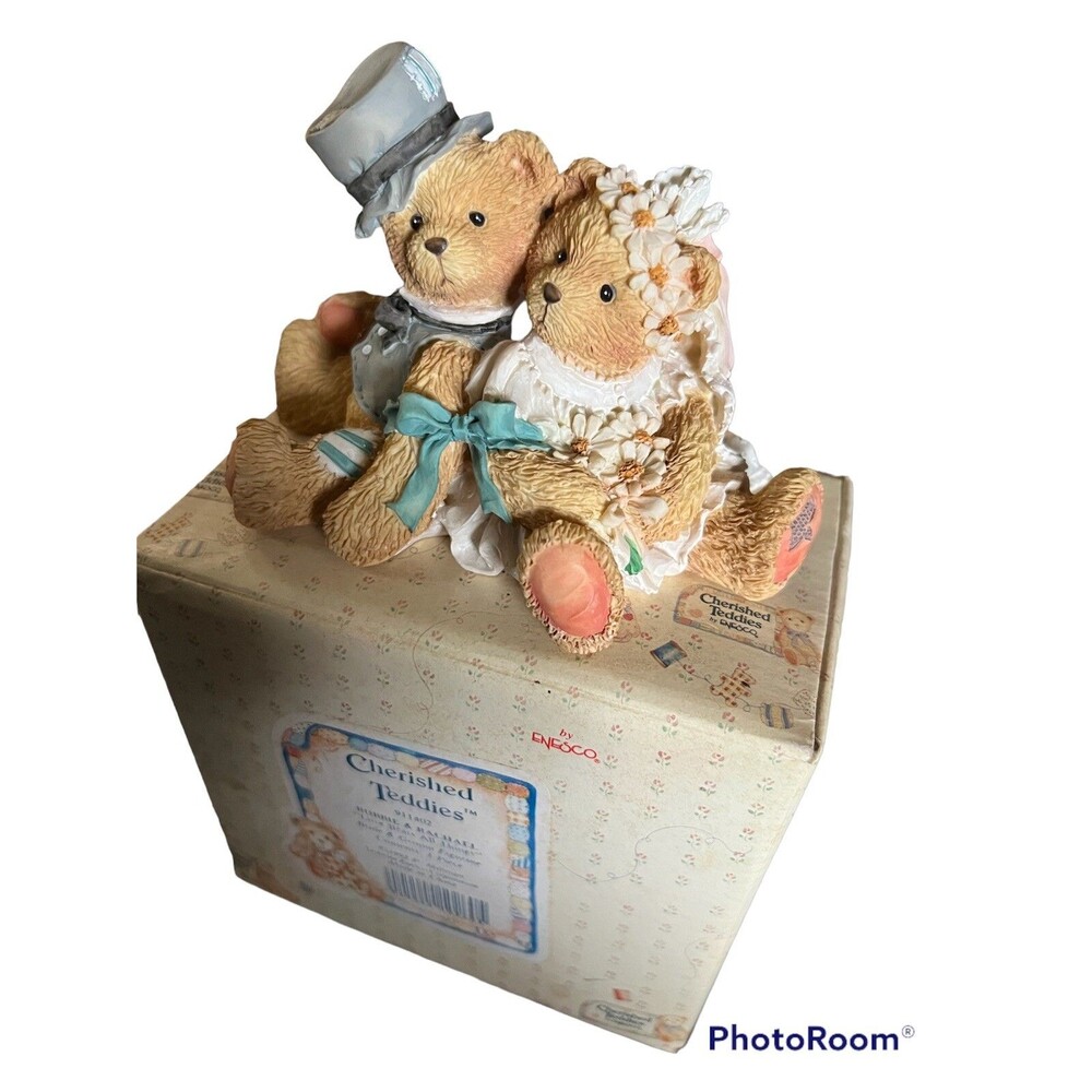 Cherished Teddies 1992 Robbie and Rachael "Love Bears All Things"  Wedding